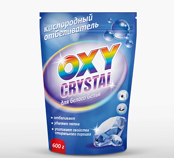 Отбеливатель кислородный 600гр для белого белья Oxy crystal СТ-17