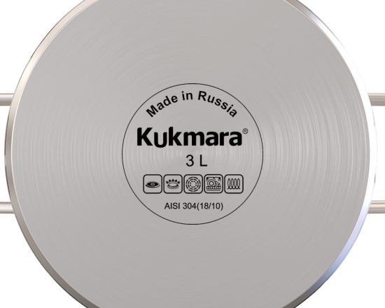 Кастрюля линии "Сафия"  3л. д.20см,со стекл.крышкой SF-CA3020G