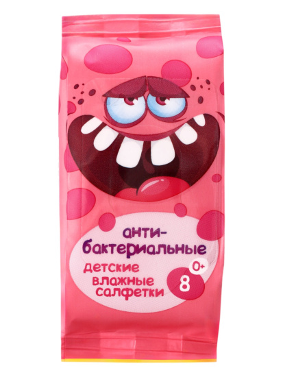 Салфетки влажные №8 детские антибактериальные Mix Эконом smart 80832