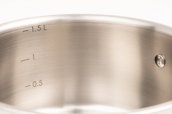 Ковш линии "Леон" 1,5л, д.16см, со стекл. крышкой LN-LDL1516G