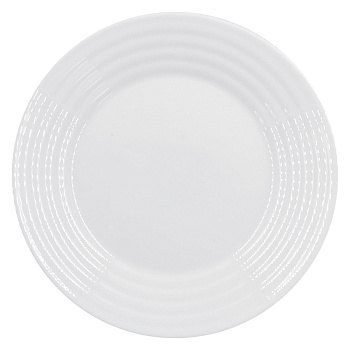 Тарелка десертная Lavenir HoReCa "Lines" 17,5 см, 7" LWPP-70 WHITE стеклокерам. 112934