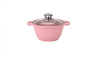 Кастрюля 1л со стеклянной крышкой,АП линия "Тренд" (Роза) к11tsr