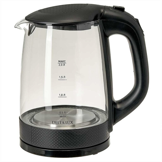 Чайник 2,0л DELTA LUX DL-1058B черный
