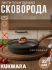 Сковорода 220мм с ручкой,со стеклянной крышкой, АП линия "Стелла" (Ристретто) сср221а