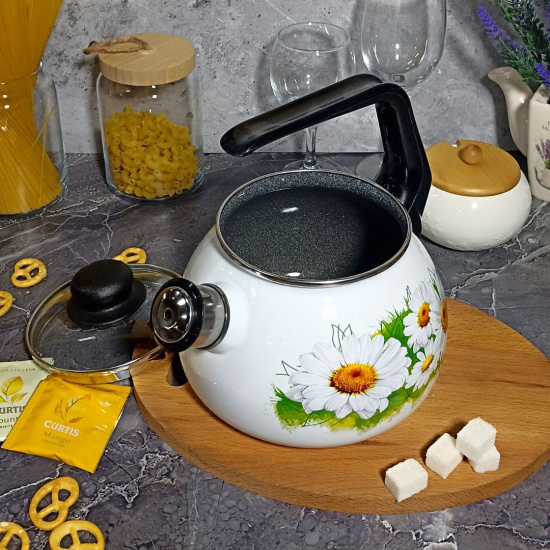 Чайник для плиты 2,0л 4с210я Ромашки лето белосн. сф. со св.  