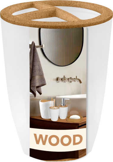 Стакан для зубных щеток Keeplex Wood KL500510624,,