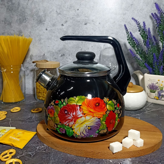 Чайник для плиты 3,0л 4с209я Жостово черн