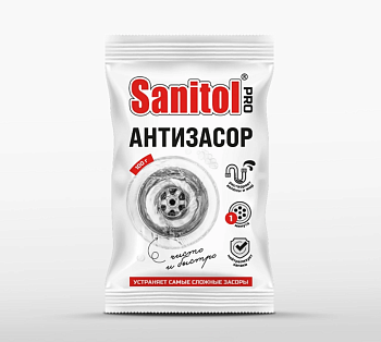 Средство для прочистки труб Антизасор 100гр Sanitol ЧС-276