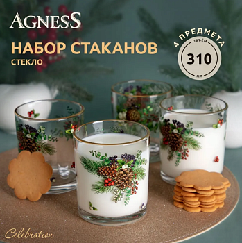 НАБОР СТАКАНОВ ИЗ 4-Х ШТ. "CELEBRATION" 320 МЛ 887-444