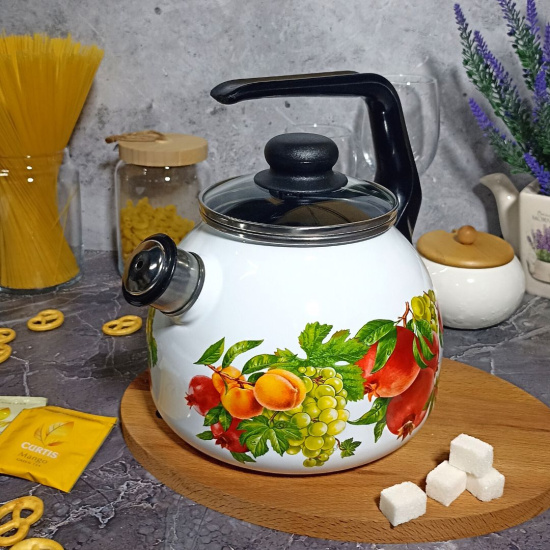 Чайник для плиты 3,0л 1RC12 белосн. со св. Гранада