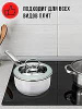 Ковш с крышкой нержавеющая  сталь 3-х сл. капс. дно 1,0 л. (14 см) НМ 5314-1 