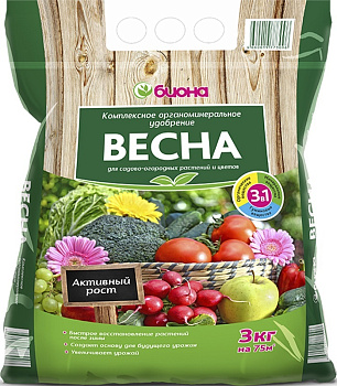 Удобрение органоминеральное 3кг Весна БИОНА