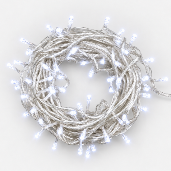 Гирлянда LED L-1-2 100л прозр.провод БЕЛЫЙ длина 9м х100