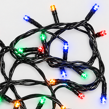 Гирлянда LED LН/1-6 72л 7м черн.провод ЦВЕТНОЙ х100