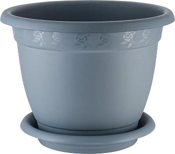 Горшок для цветов InGreen Афродита D 430 mm, 25,8л с подставкой №8 серый IG420811026