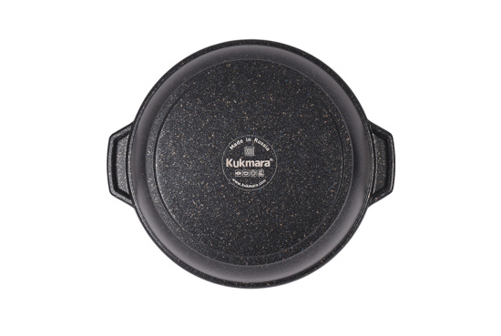 Кастрюля-жаровня 4л со стеклянной крышкой, АП "Гранит ультра индукционная" (синий) жгги41а