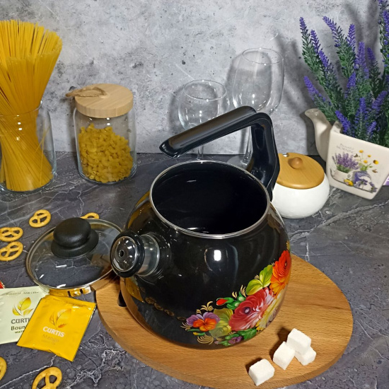 Чайник для плиты 3,0л 4с209я Жостово черн