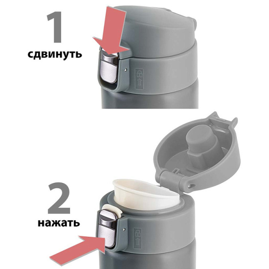 Термокружка  вакуумная 380мл черная ALPENKOK AK-04810A 