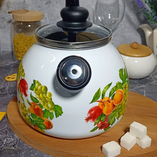Чайник для плиты 3,0л 1RC12 белосн. со св. Гранада