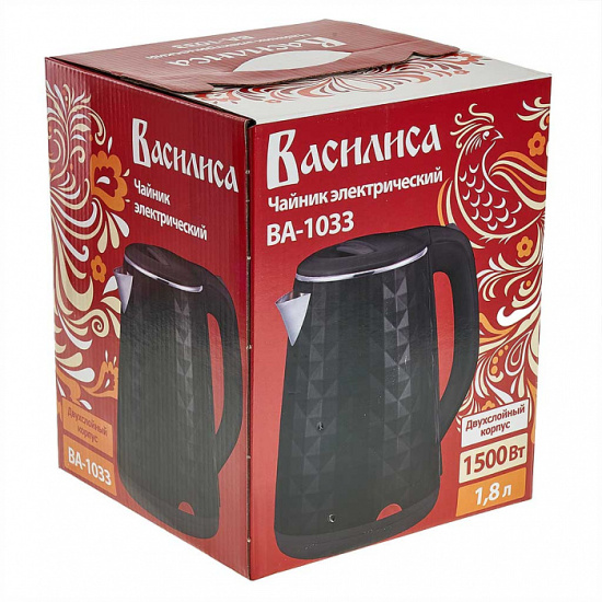 Электрочайник 1,8л, двойная стенка ВАСИЛИСА ВА-1033