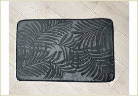 Коврик в/к 50/80 Fresh Листья сер. HYFE24005 grey 14729