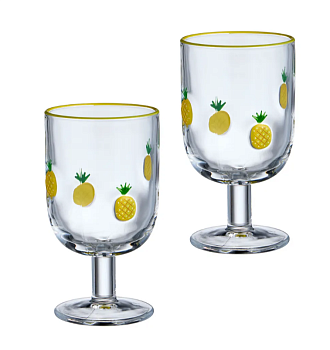 НАБОР БОКАЛОВ ДЛЯ ВИНА "FRUITY PINEAPPLE" ИЗ 2 ШТ. 350 МЛ (685-137)