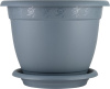 Горшок для цветов InGreen Афродита D 430 mm, 25,8л с подставкой №8 серый IG420811026