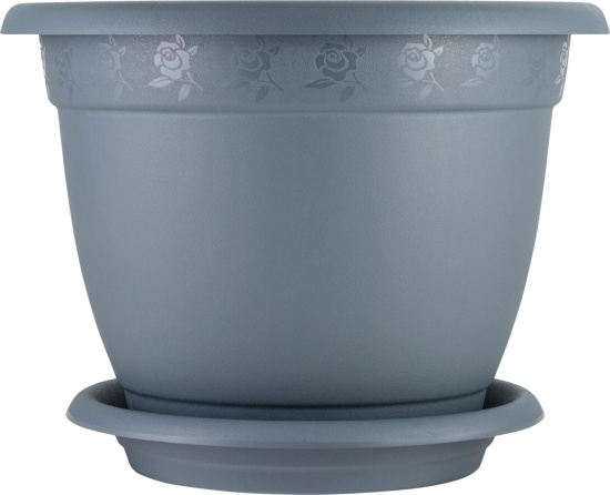 Горшок для цветов InGreen Афродита D 430 mm, 25,8л с подставкой №8 серый IG420811026