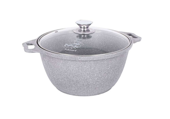 Кастрюля 2,0л со стекл. кр. АП (светлый мрамор) кмс22а