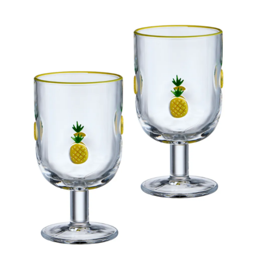 НАБОР БОКАЛОВ ДЛЯ ВИНА "FRUITY PINEAPPLE" ИЗ 2 ШТ. 350 МЛ (685-137)
