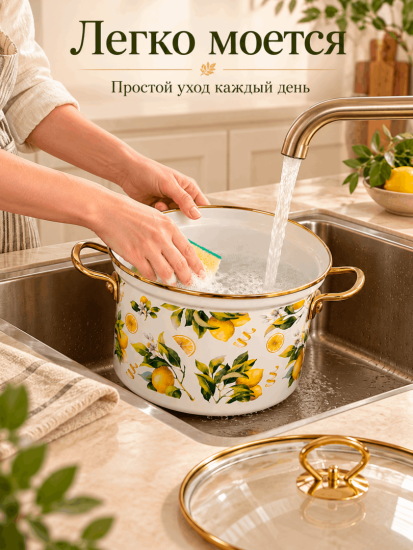 Набор посуды эмалированной 20-22-24см OLS-LY-33