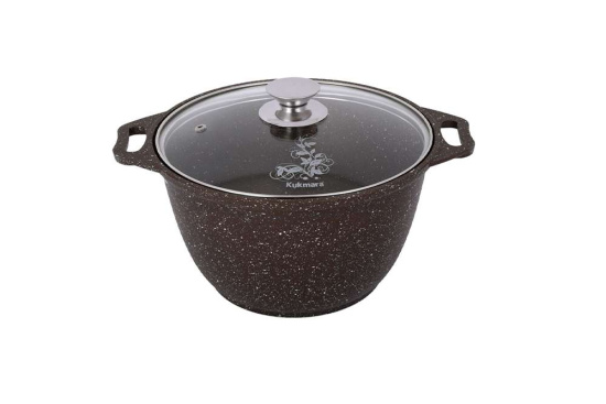 Кастрюля 3,0л со стекл. кр. АП (кофейный мрамор) кмк32а