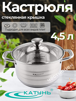 Кастрюля 4,5л "Элис" KT16-D-22