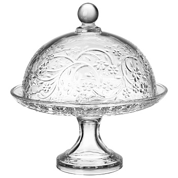 БЛЮДО СЕРВИРОВОЧНОЕ НА НОЖКЕ С КРЫШКОЙ "BLOSSOM" 19,5*21,5 СМ (691-161)