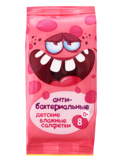 Салфетки влажные №8 детские антибактериальные Mix Эконом smart 80832