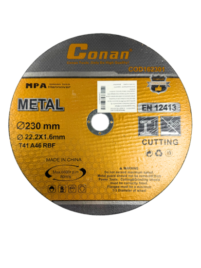 Диск отрезной по металлу Conan 230*1.6*22.23 COD162301 OLS-778-60
