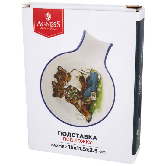 ПОДСТАВКА ПОД ЛОЖКУ "ТИГРИНЫЕ ИСТОРИИ" 15*11,5*2,5 СМ (КОР=48ШТ.) (358-1911)