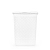 Корзина д/белья "Элемент" 30л узкая (белый) М9083