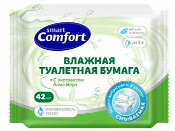 Туалетная бумага влажная Comfort smart №42 с алоэ вера 72053