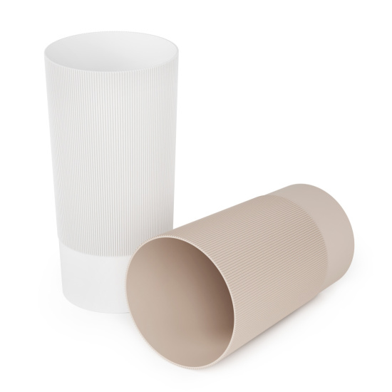 Ваза под срезку "Версаль" Д200мм, В340мм (бежевый) М8966