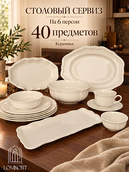 Сервиз столовый 6пер 40пр Монаир OLS-YA1591-40