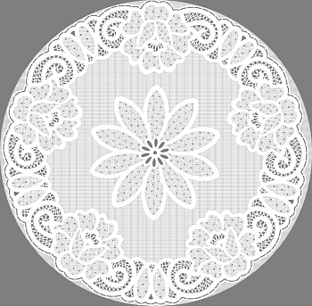 Салфетка Grace Лейс 30*30, серебро, круг LO-1009В