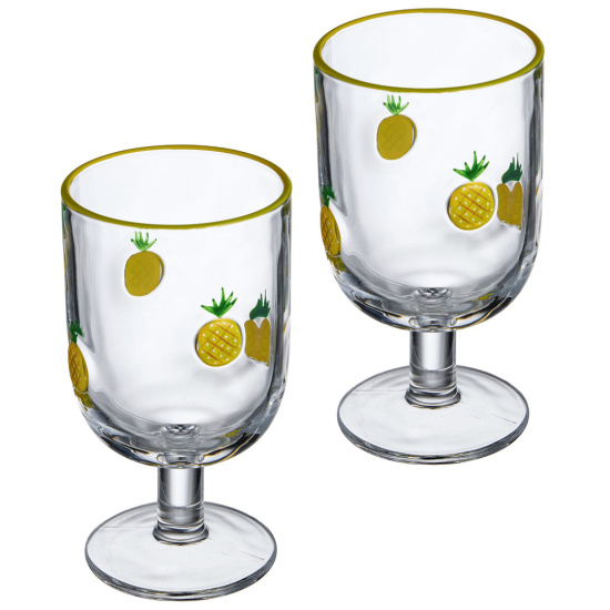 НАБОР БОКАЛОВ ДЛЯ ВИНА "FRUITY PINEAPPLE" ИЗ 2 ШТ. 350 МЛ (685-137)