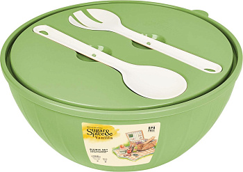 Набор салатников Sugar&Spice Vanilla (4х0,6л) + 5л с приборами фисташка SE182712050 
