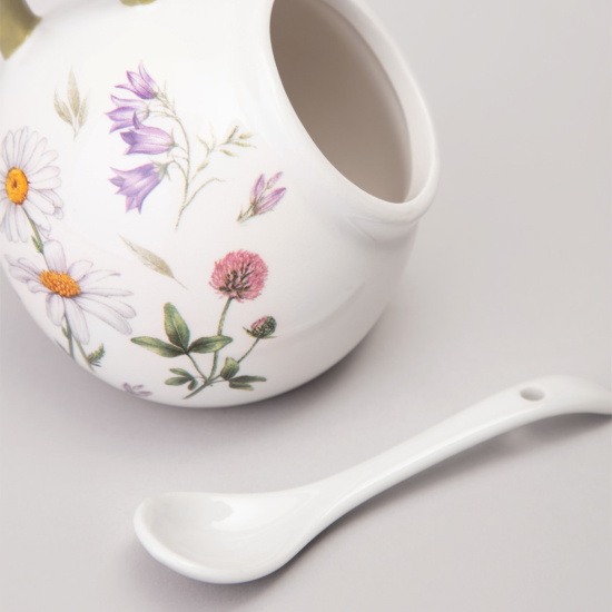 СОЛОНКА С ЛОЖКОЙ AGNESS "FLOWER STORY" 9,5*10 СМ 170 МЛ (КОР=48ШТ.) (358-2183)
