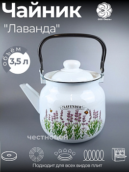 Чайник для плиты 3,5л 01-2713/4-Лаванда-Г
