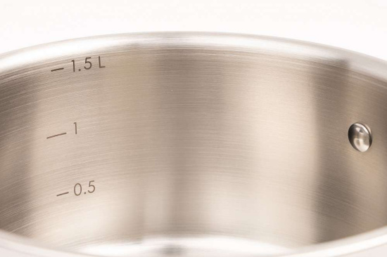 Ковш линии "Леон" 1,5л, д.16см, со стекл. крышкой LN-LDL1516G