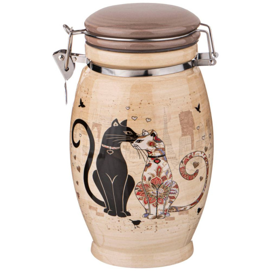 БАНКА AGNESS "ПАРИЖСКИЕ КОТЫ" 11,5*20 СМ 1100 МЛ (КОР=18ШТ.) (358-1725)