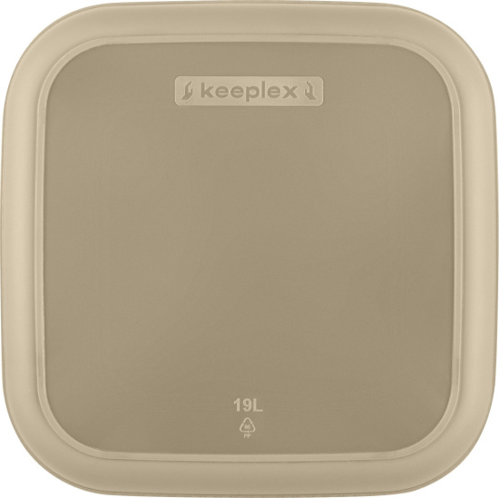 Корзина для хранения Keeplex Дождь с ручками 19л квадратная бежевый топаз KL141811005