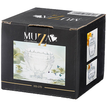 СОЛОНКА 25 МЛ. 6*6 СМ. ВЫСОТА=5.5 СМ. КОЛЛЕКЦИЯ "MUZA" (КОР=96ШТ.) (355-270)